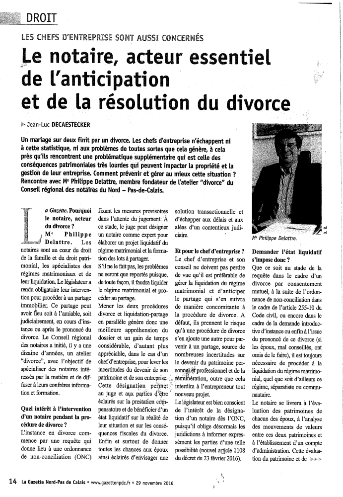 Le notaire, acteur essentiel de l'anticipation et de la résolution du divorce